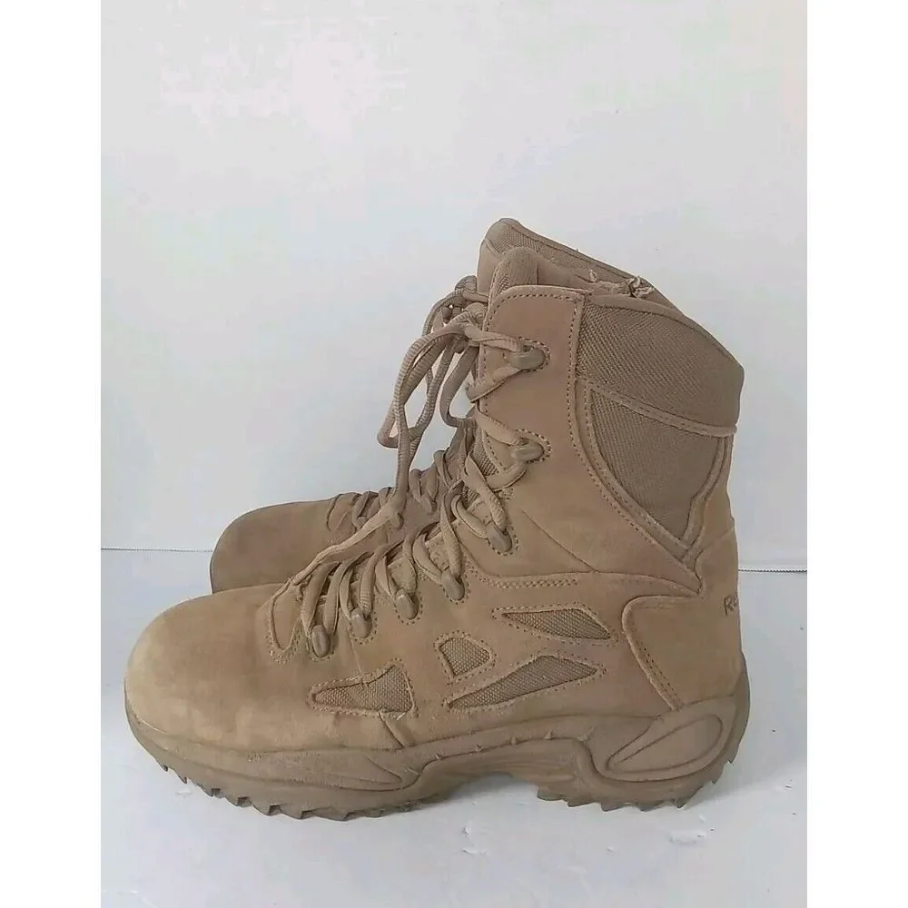 Tactical Military Combat Boots Desert‎ Tan High-Top Lace-Up Hiking Work Boots